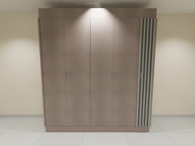 Desenho 3D: Armário de porta de giro