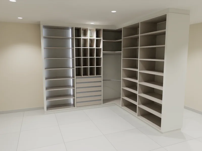 Desenho 3D: Closet