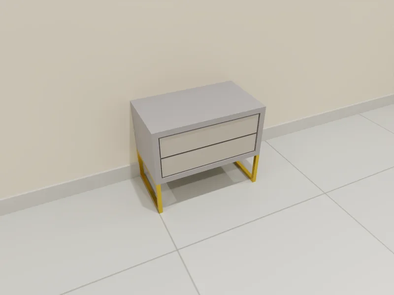 Desenho 3D: Mesa de cabeceira